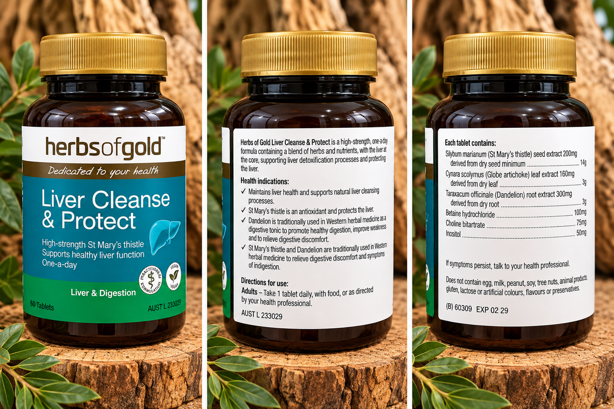 Herbs of Gold Liver Cleanse & Protect – 60 Tablets