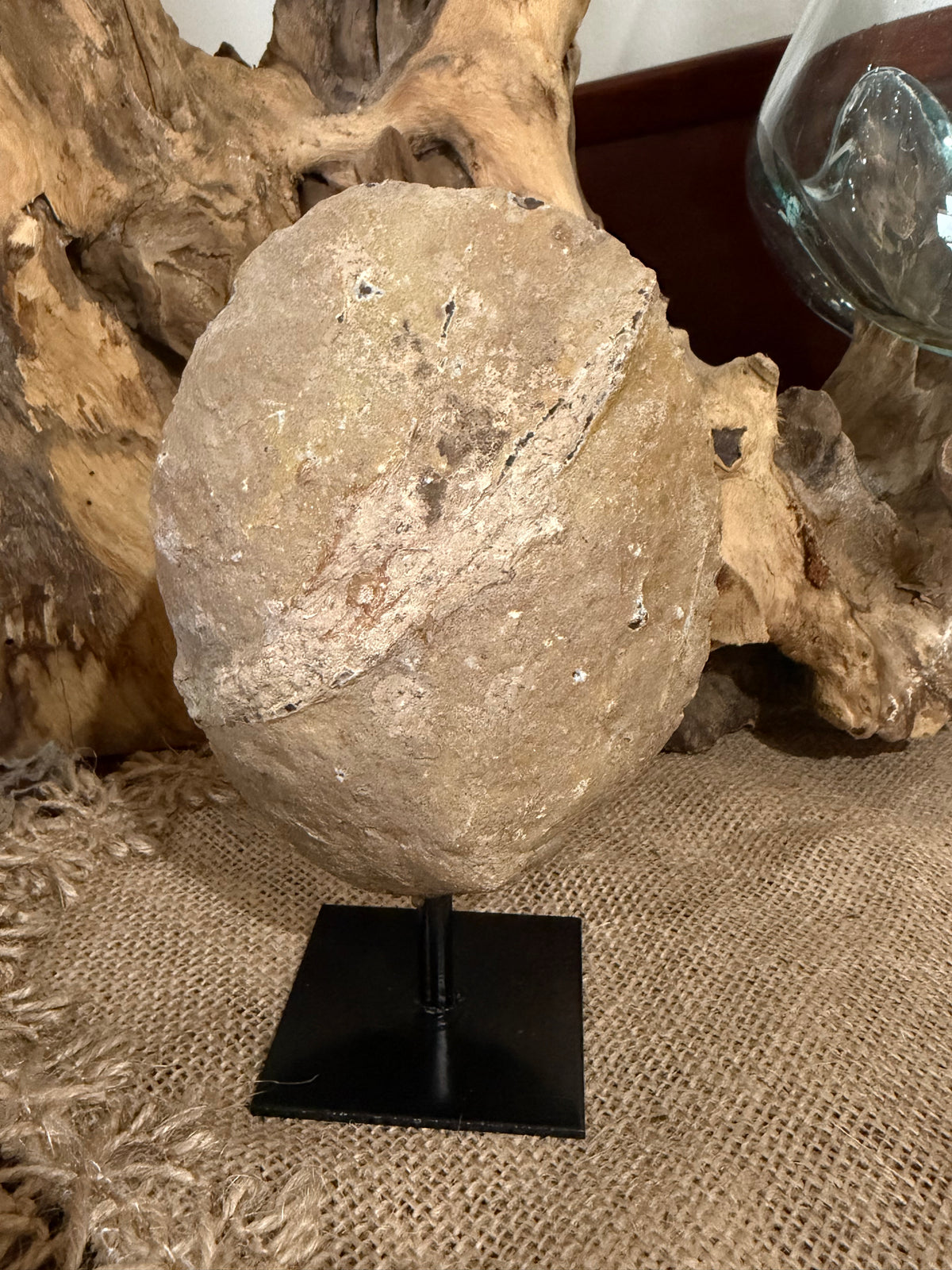 Natural Agate & Quartz Geode on Stand