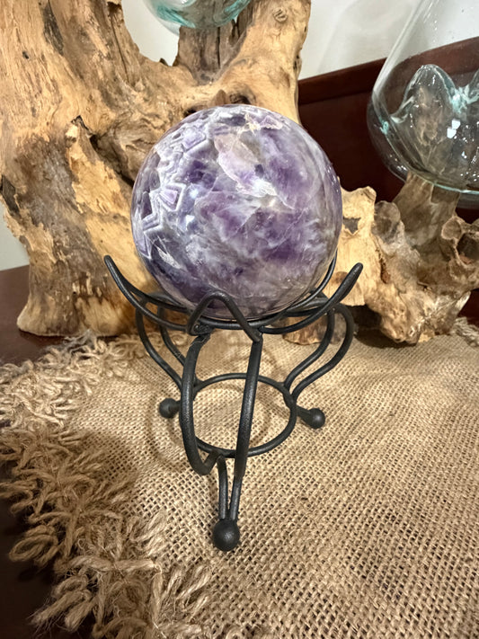 Chevron Amethyst Sphere - approx 80mm