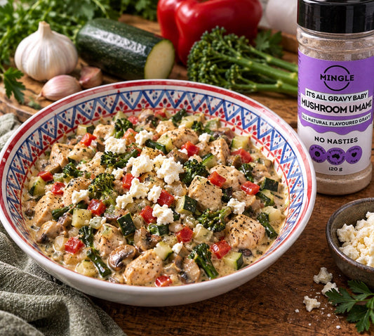 Creamy Umami Chicken & Veggie Bowl