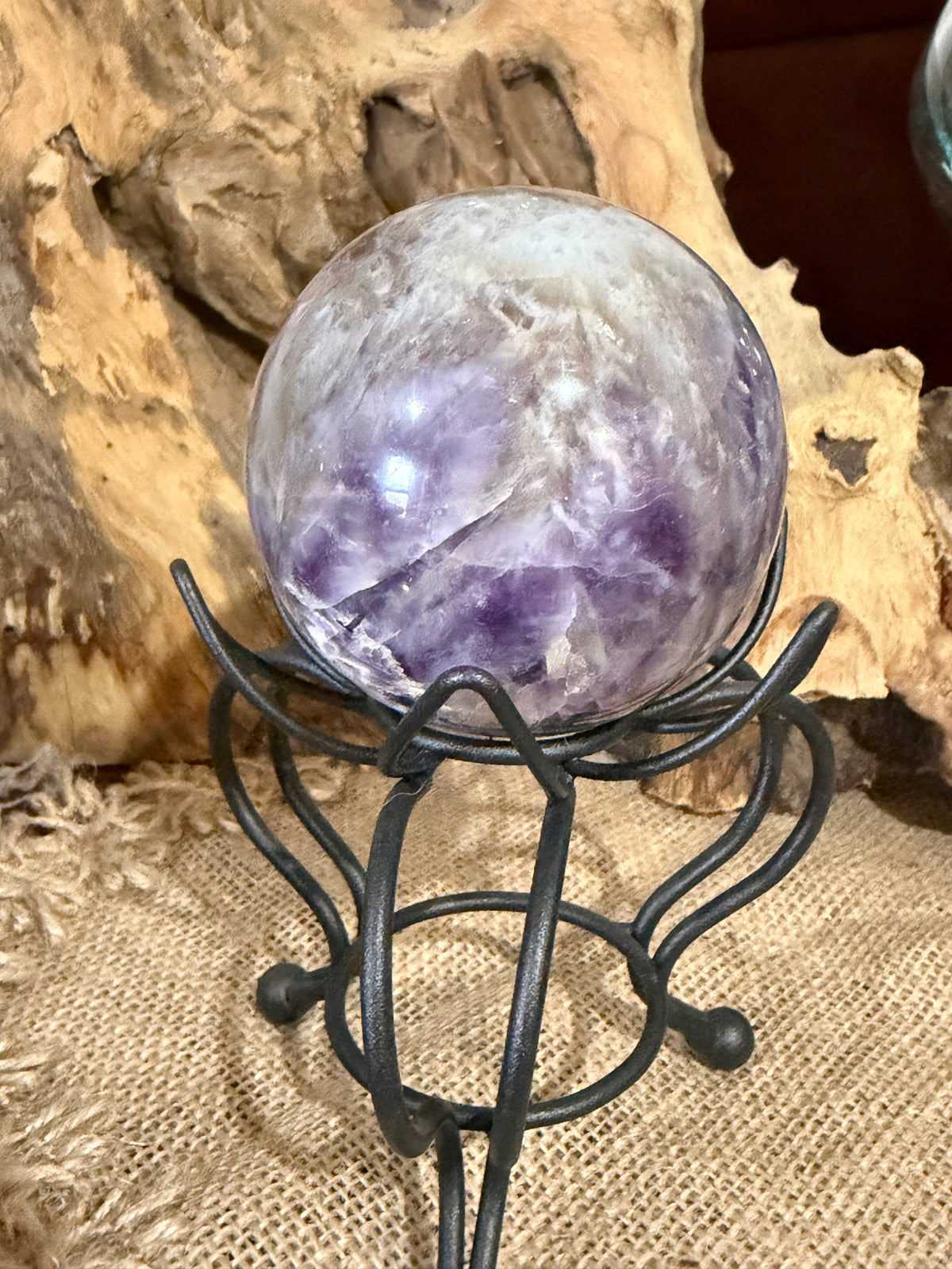 Chevron Amethyst Sphere - approx 80mm