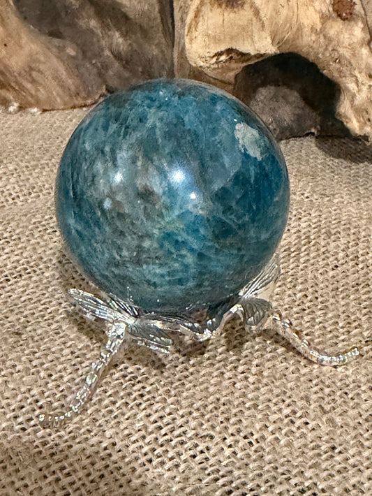 Blue Apatite Sphere – Approx. 50mm
