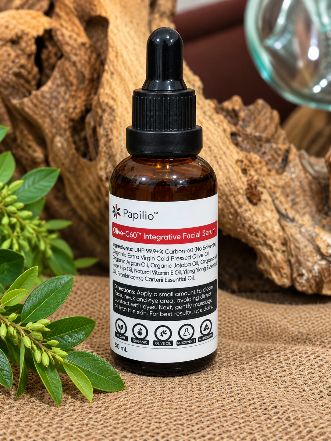 Papilio Olive-C60™ Integrative Facial Serum – 50ml
