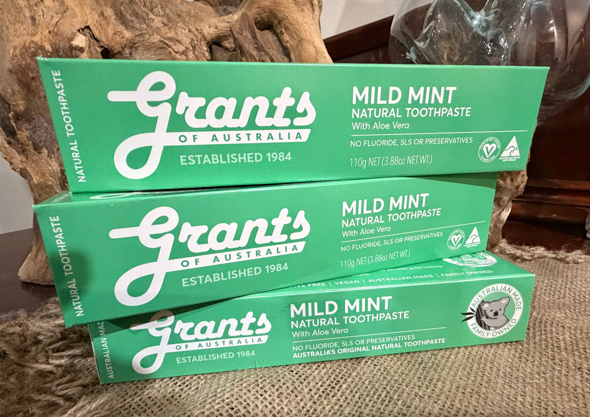 Grant’s Mild Mint Natural Toothpaste with Aloe Vera – 110g