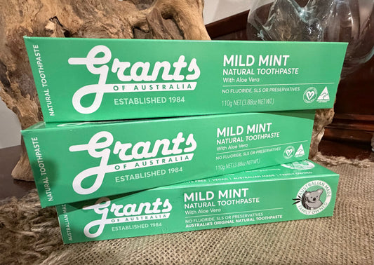 Grant’s Mild Mint Natural Toothpaste with Aloe Vera – 110g