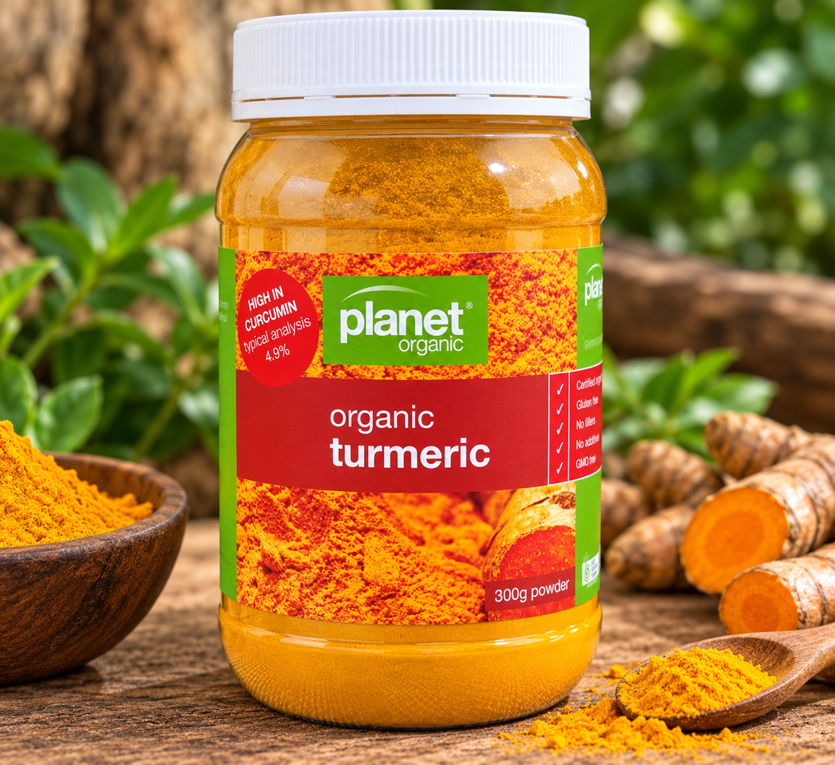 Planet Organic Turmeric Powder – Certified Organic | 300g