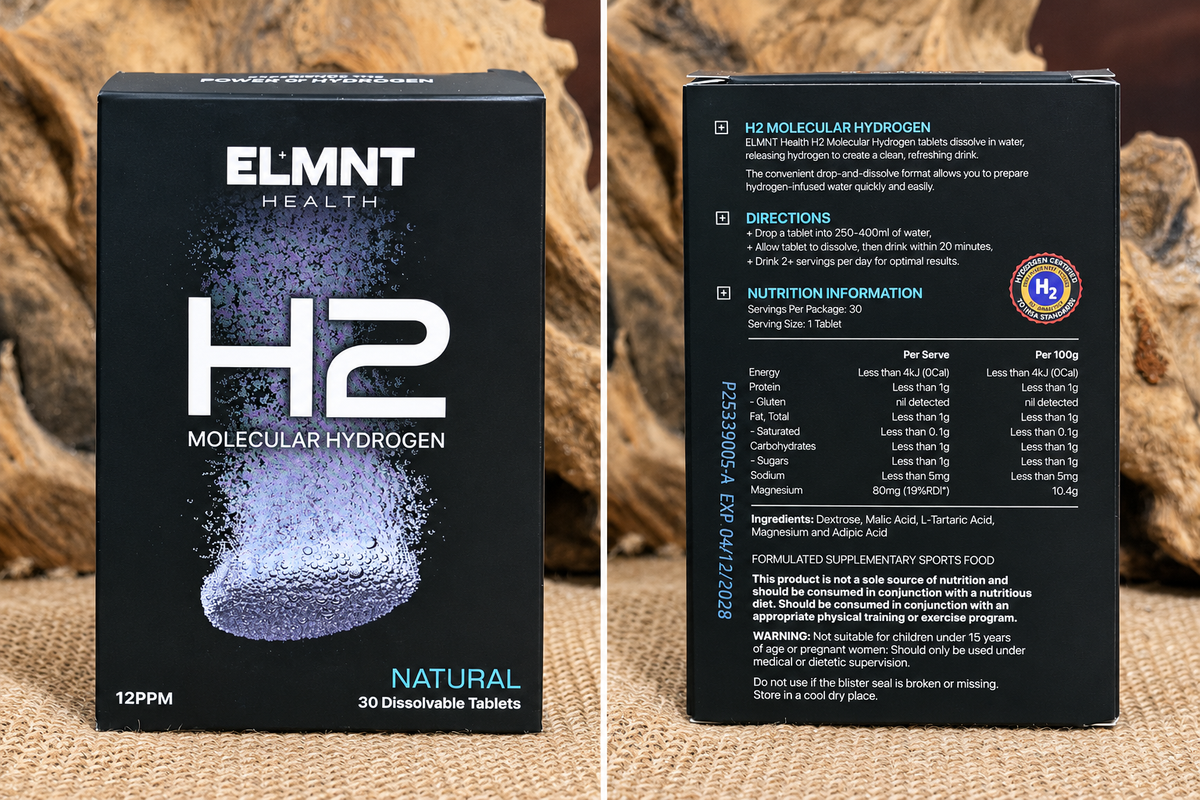 ELMNT Health H₂ Molecular Hydrogen Tablets – Natural | 30 Tablets