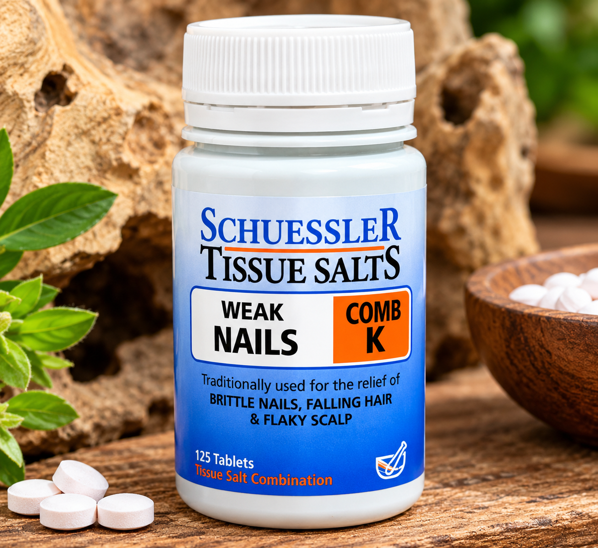 Schuessler Tissue Salts – Weak Nails Combination K | 125 Tablets