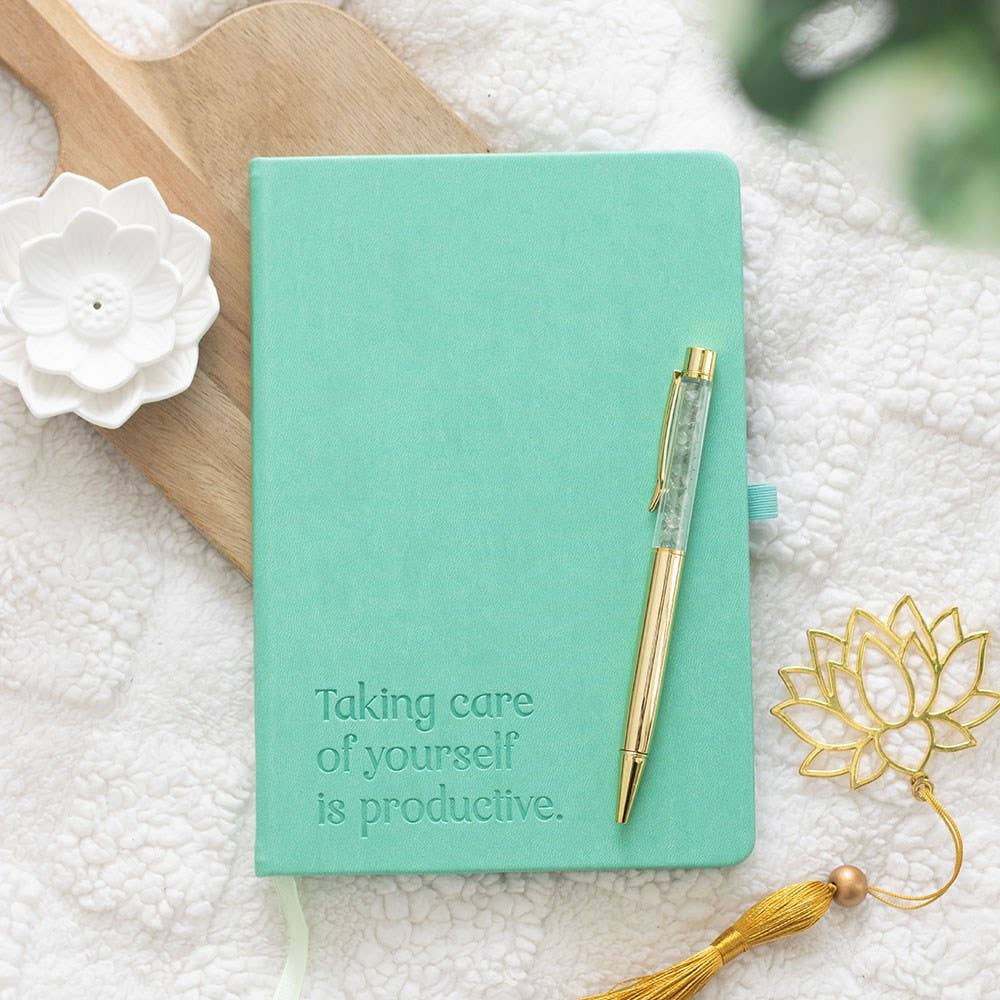 Wellness Journal A5 with Aventurine Pen